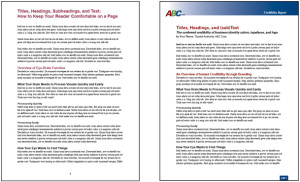 Nancy Webb: Credibility Report comparison example